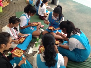 The students enjoyed a Halal-friendly lunch
